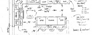 Custom kitchen project sketch