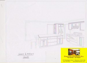 Custom kitchen project sketch